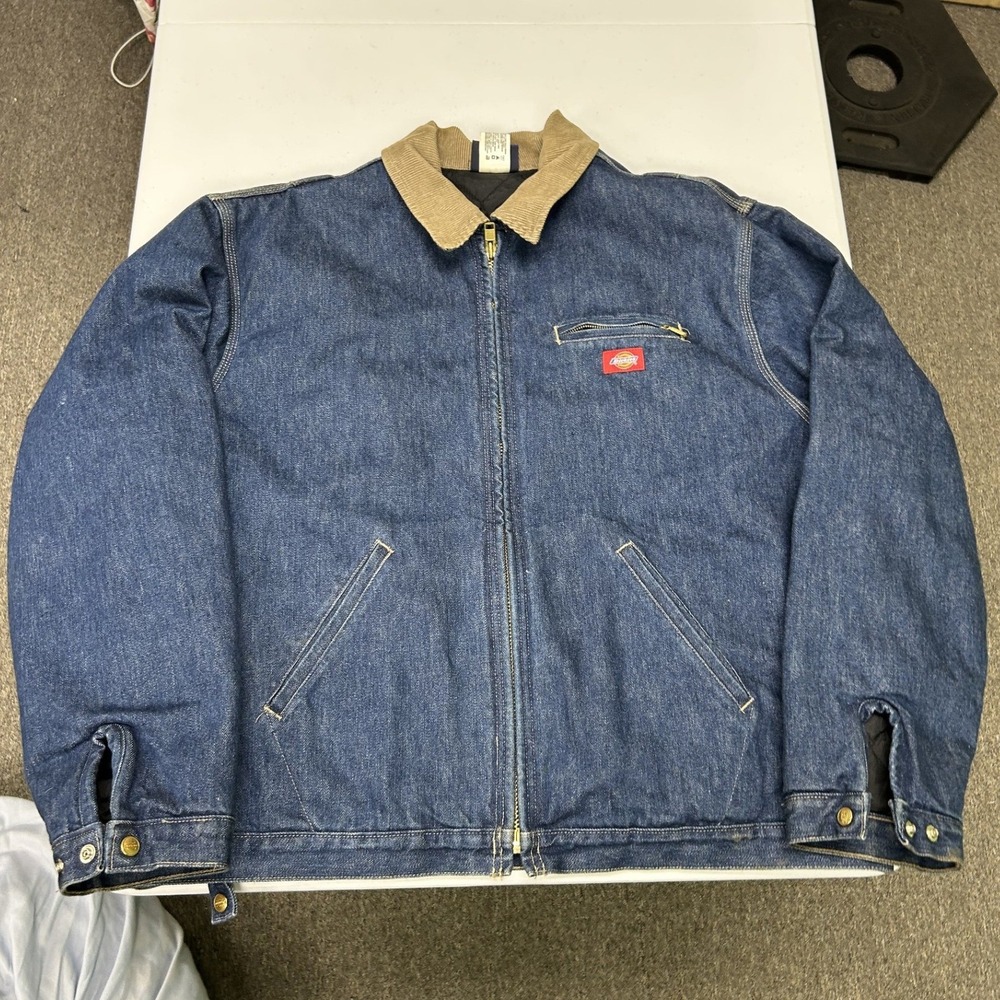 Dickies Denim detroit Jacket Mens XXL Blue Corduroy Collar Quilted 780SDD